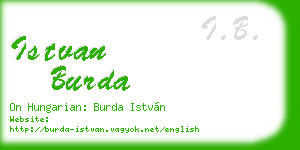 istvan burda business card