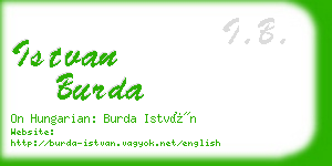 istvan burda business card